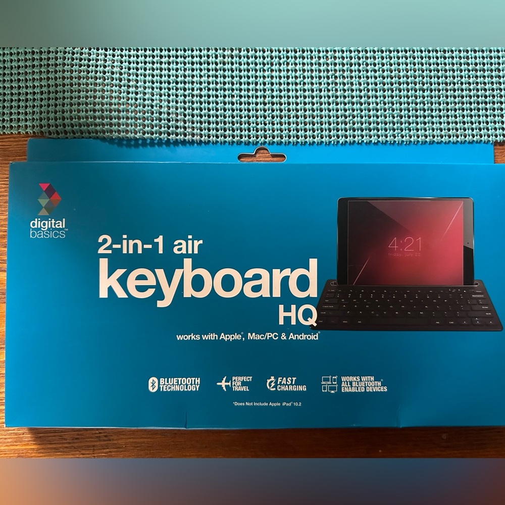 2-in-1 Air Keyboard HQ. -works with Apple, Mac/PC, & Android.